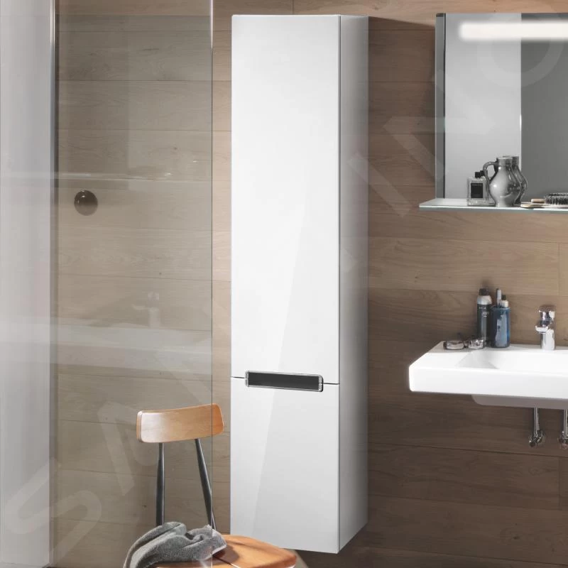 Villeroy & Boch Subway 2.0 - Hoge Badkamerkast, 1650x370x350 Mm, Scharnieren Rechts, Glossy White A71010DH - Afbeelding 3