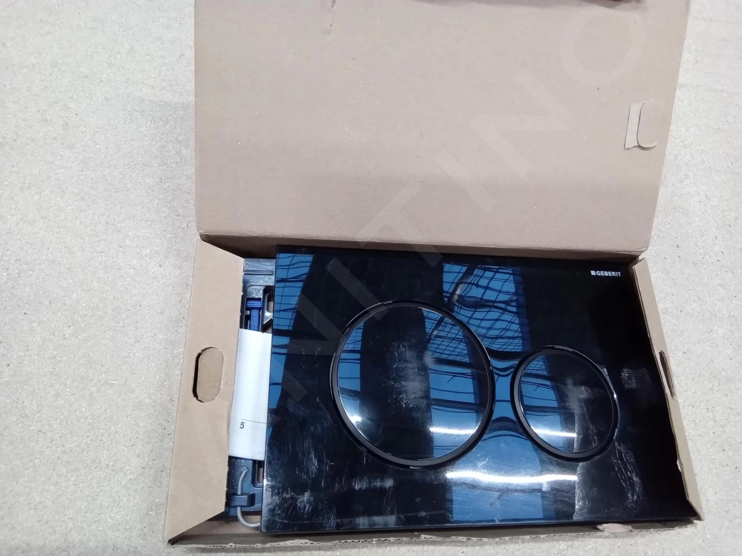 Geberit Sigma20 - Bedieningsplaat, Glanzend Zwart/mat Zwart Ring 115.882.DW.1IIJ3 - Afbeelding 9