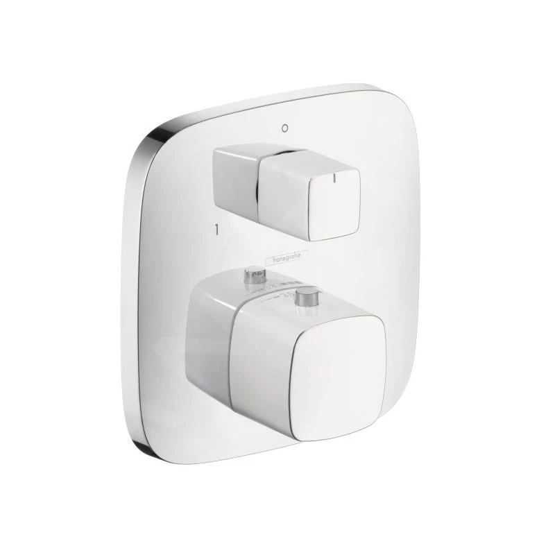 Hansgrohe PuraVida - Afdekset Voor Thermostaat Met Stop- En Omstelkraan, Wit/chroom 15771400