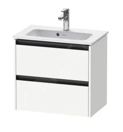 Duravit Ketho.2 - Wastafelkast 549x610x390 Mm, 2 Laden, Mat Wit K25255018180000