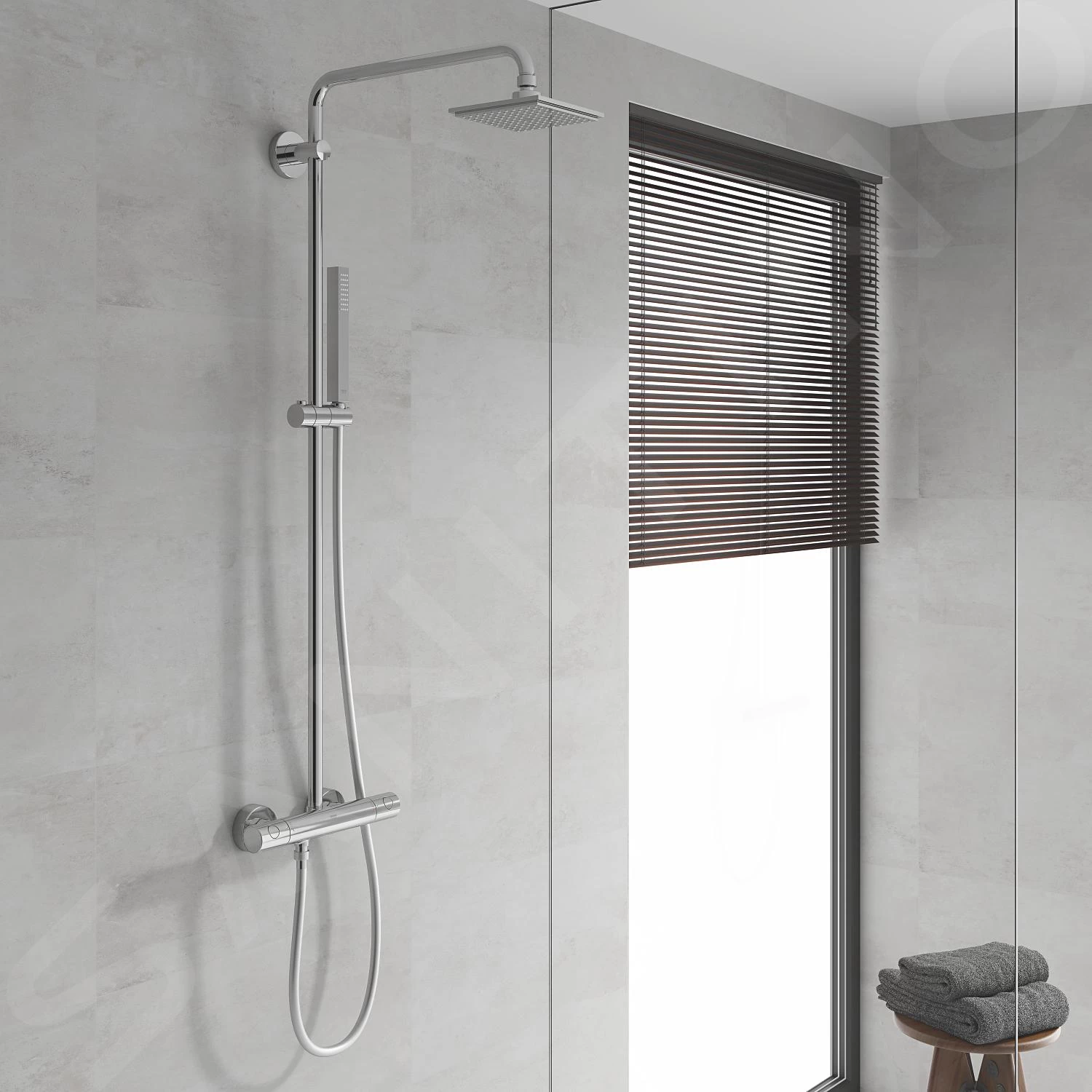 Grohe Euphoria Cube - Douchesysteem Met Thermostaatkraan, 152x152 Mm, 1jet, Chroom 27932000 - Afbeelding 4