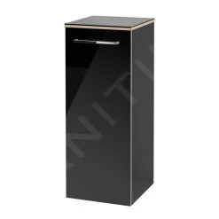 Villeroy & Boch Avento - Badkamer Zijkast, 350x890x373 Mm, 1 Deur, Crystal Black A89501B3