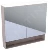 Geberit Acanto - Badkamer Bovenkast Met Spiegel 890x830 Mm, Mytic Eik 500.646.00.2