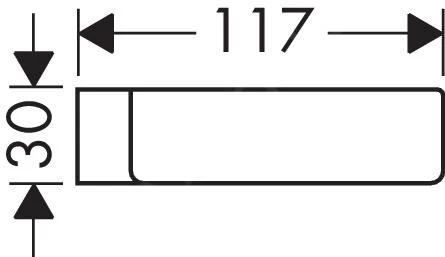 Hansgrohe Casetta - Zeepschaal Voor Unica'E/ Unica'F Douchestangen, Helder Kunststof 28685000 - Afbeelding 2