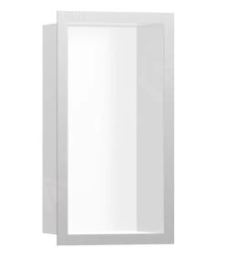 Hansgrohe XtraStoris Individual - Inbouwnis Met Designlijst, 300x150x100 Mm, Mat Wit/geborsteld Rvs 56096800