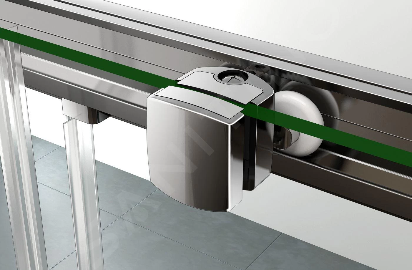 Lansanit LitIN Vati - Douchecabine 4 Delig 900x900 Mm, Glanzend Aluminium/helder Glas QR99-190-C - Afbeelding 6