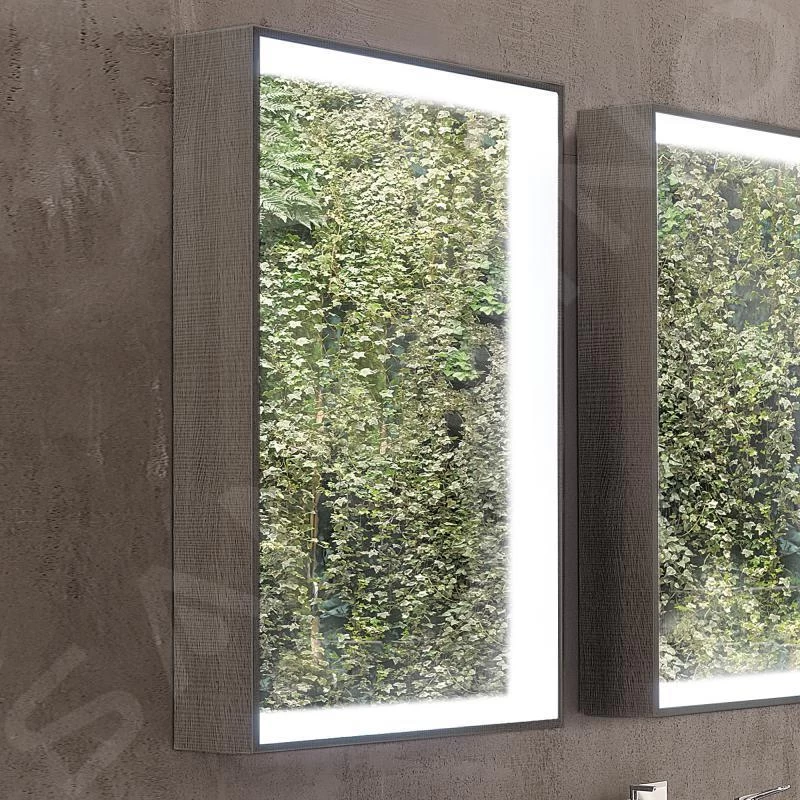 Geberit Citterio - Spiegel Met LED Verlichting 884x584 Mm, Eik Grijsbruin 500.572.JJ.1 - Afbeelding 3