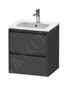 Duravit Ketho.2 - Wastafelkast 549x510x420 Mm, 2 Laden, Grafiet Mat K25261049490000