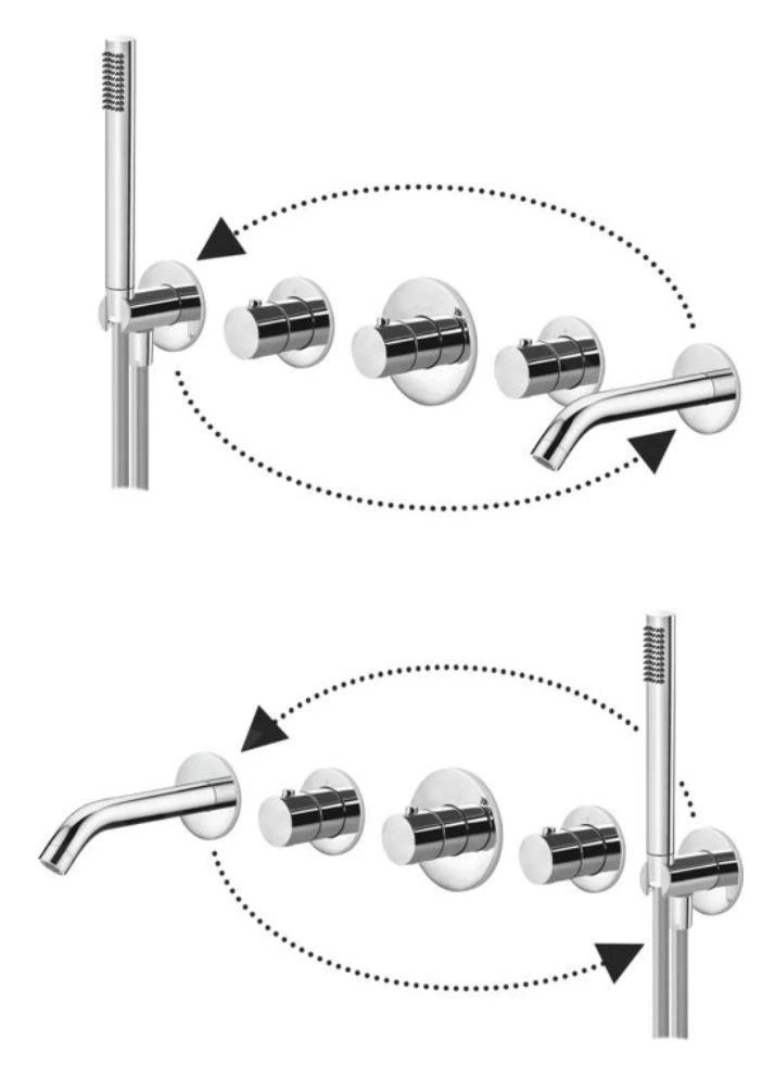 Paffoni Modular Box - Thermostatische Inbouwkraan, Voor 2 Uitgangen, Rvs MDE001ST - Afbeelding 3