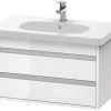 Duravit Ketho - Wastafelonderkast 480x800x455 Mm, 2 Laden, Glanzend Wit KT664702222