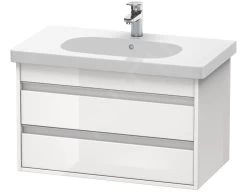 Duravit Ketho - Wastafelonderkast 480x800x455 Mm, 2 Laden, Glanzend Wit KT664702222