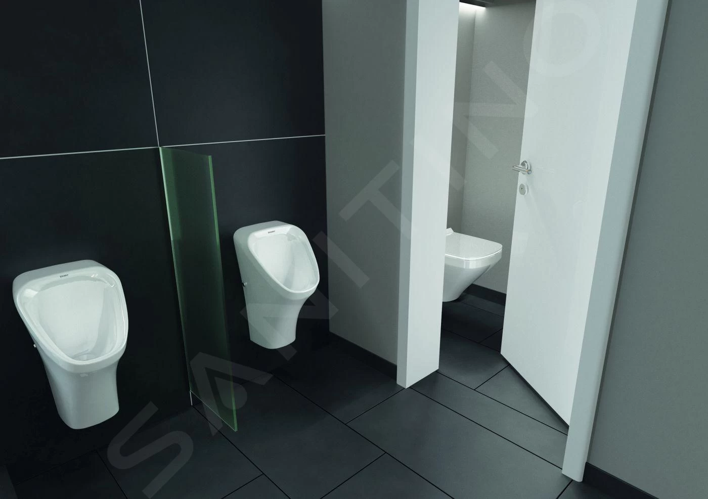 Duravit DuraStyle - Urinoir, Elektrische Bediening, Afval Achteraan, Met WonderGliss, Wit 28043100931 - Afbeelding 3