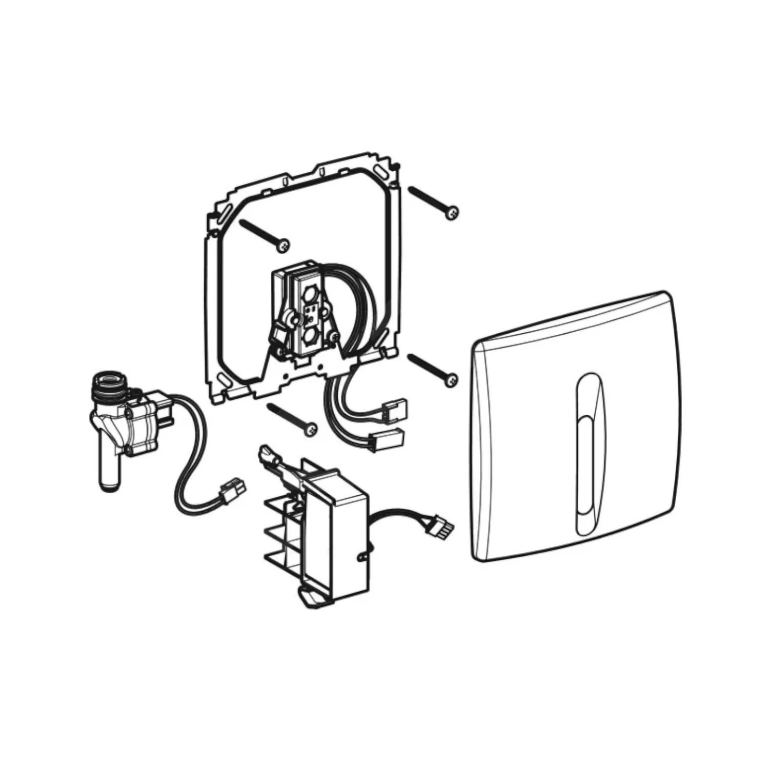 Geberit Spoelsystemen - Elektronische Bedieningsplaat Voor Urinoir, Netvoeding, Alpine Wit 115.817.11.5 - Afbeelding 3