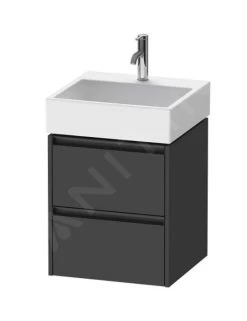 Duravit Ketho.2 - Wastafelkast 549x484x460 Mm, 2 Laden, Grafiet Mat K25274049490000