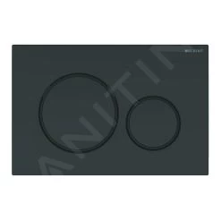 Geberit Sigma20 - Bedieningsplaat, Glanzend Zwart/mat Zwart Ring 115.882.DW.1IIJ3