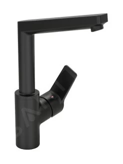 Hansa Twist - Wastafelkraan Met Draaibare Uitloop, Mat Zwart 0955220333