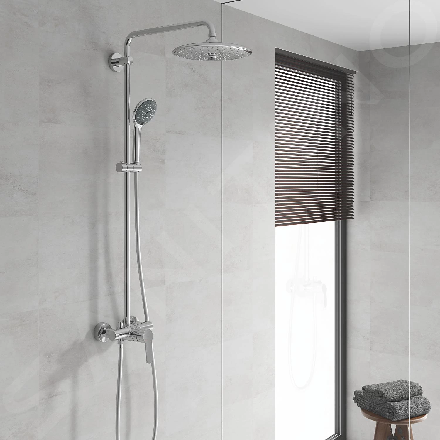 Grohe Vitalio Joy - Doucheset 260 Met Opbouwmengkraan, 3-jets, Chroom 27684001 - Afbeelding 3