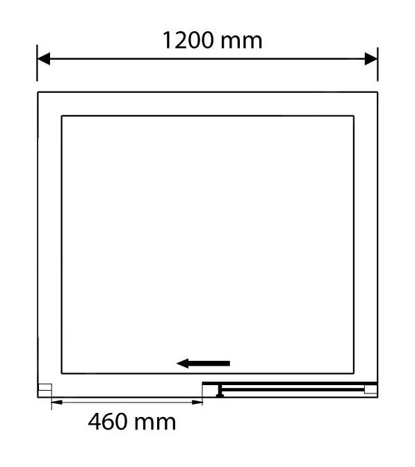 Lansanit LitLUX Serra - Douche Schuifdeur 1200 Mm, Glanzend Aluminium/helder Glas SEU12-2 - Afbeelding 2