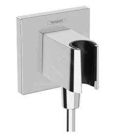 Hansgrohe Fixfit - Muuraansluitbocht Met Handdouchehouder, Chroom 26889000