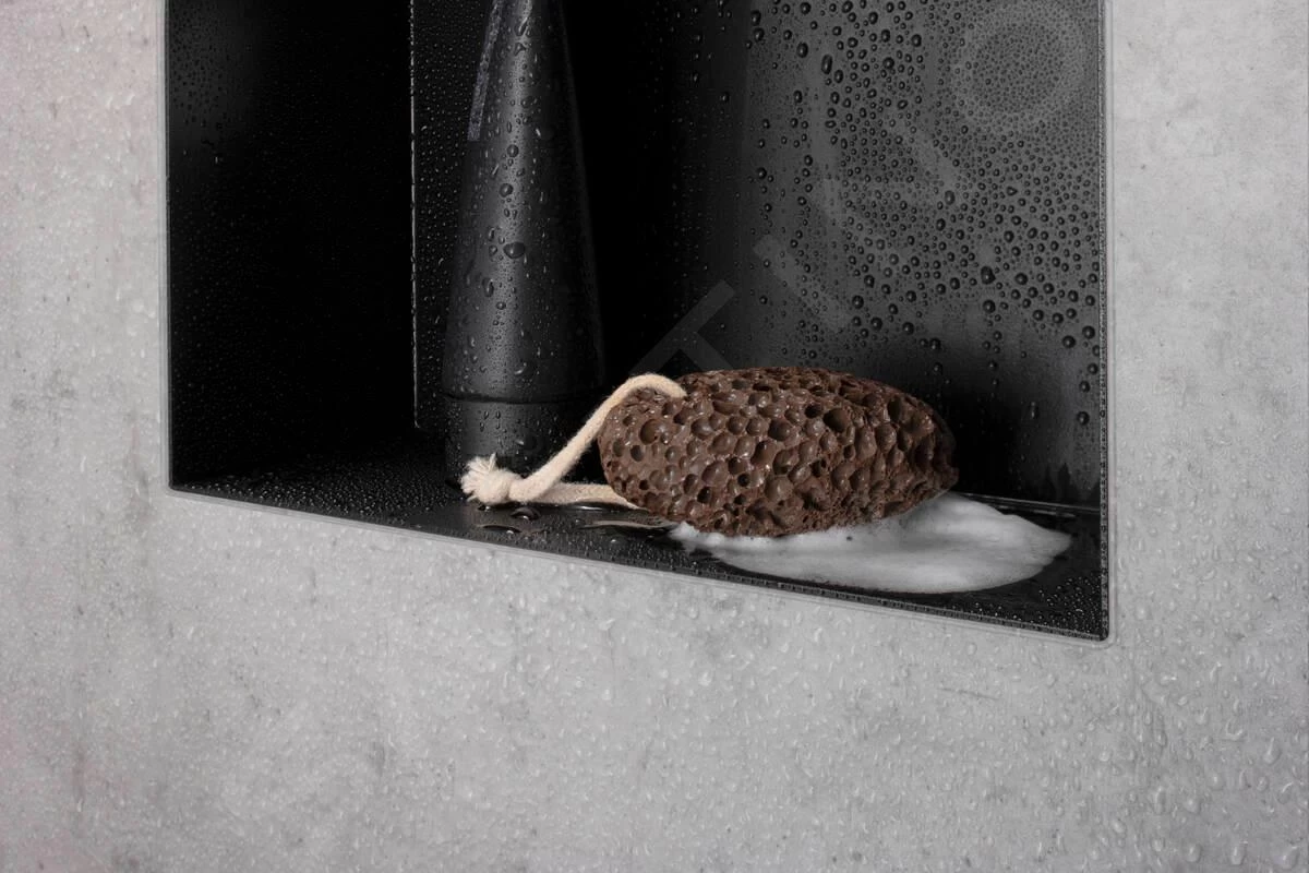 Hansgrohe XtraStoris Minimalistic - Inbouwnis, 300x300x140 Mm, Mat Zwart 56079670 - Afbeelding 4