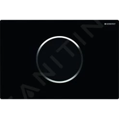 Geberit Sigma10 - Bedieningsplaat, Elektronisch, Dual Flush Spoeling, Netvoeding, Zwart/chroom 115.907.KM.1
