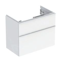 Geberit ICon - Wastafelonderkast, 74x62x42 Cm, 2 Laden, Glanzend Wit 502.308.01.1