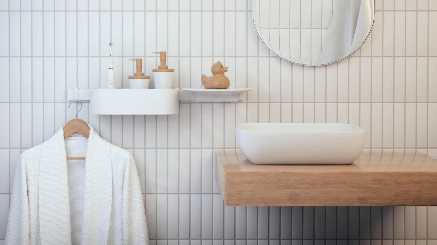 Hansgrohe WallStoris - Wandstang 700 Mm, Mat Wit 27904700 - Afbeelding 4