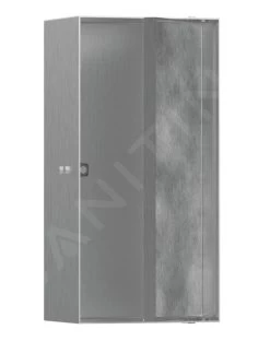 Hansgrohe XtraStoris Rock - Inbouwnis, Met Deur, 300x150x100 Mm, Geborsteld Rvs 56082800