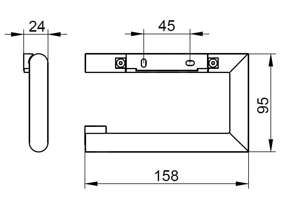 Keuco Reva - Toiletpapierhouder, Mat Zwart 12862370000 - Afbeelding 2
