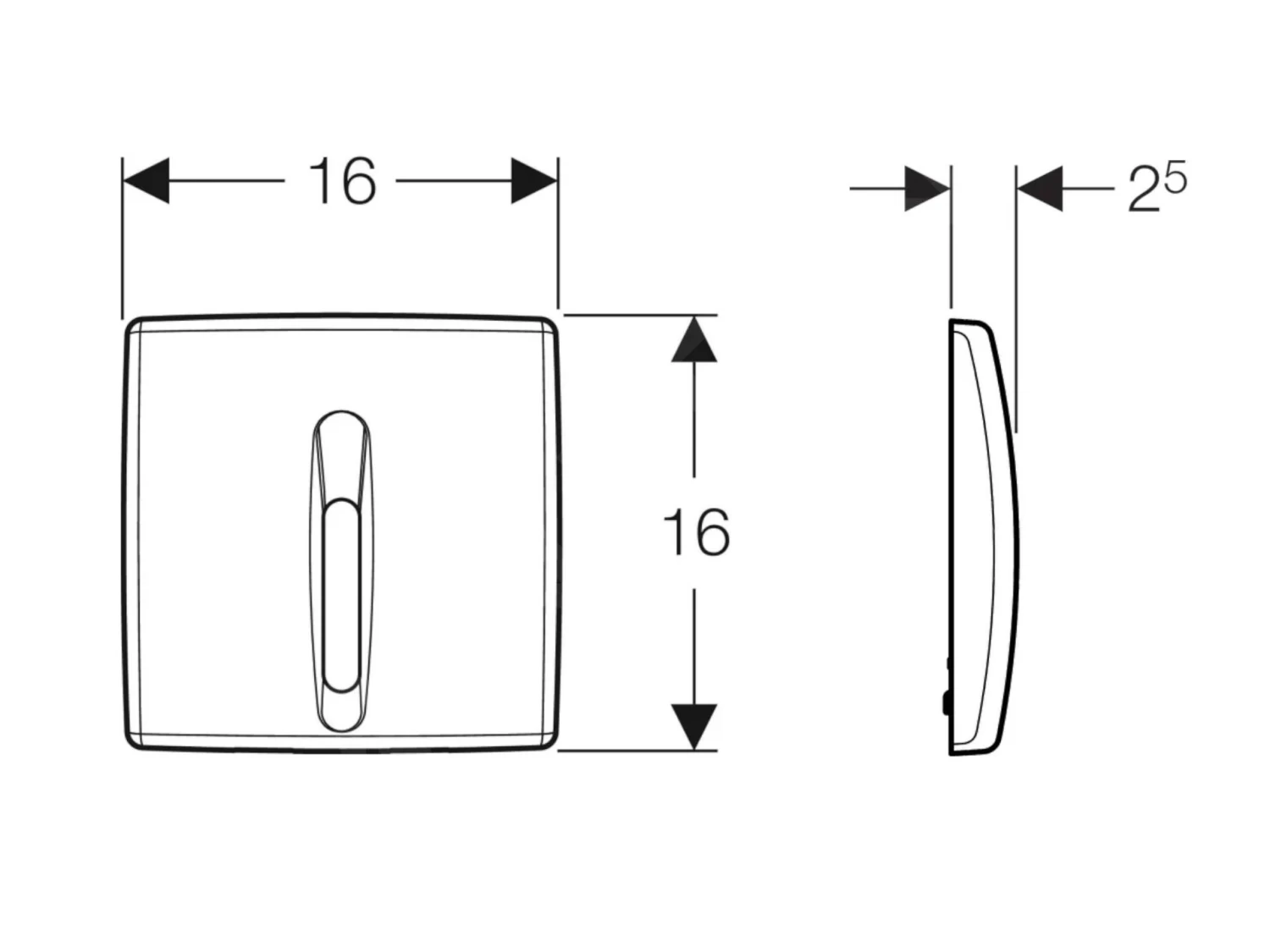 Geberit Spoelsystemen - Elektronische Bedieningsplaat Voor Urinoir, Netvoeding, Alpine Wit 115.817.11.5 - Afbeelding 2