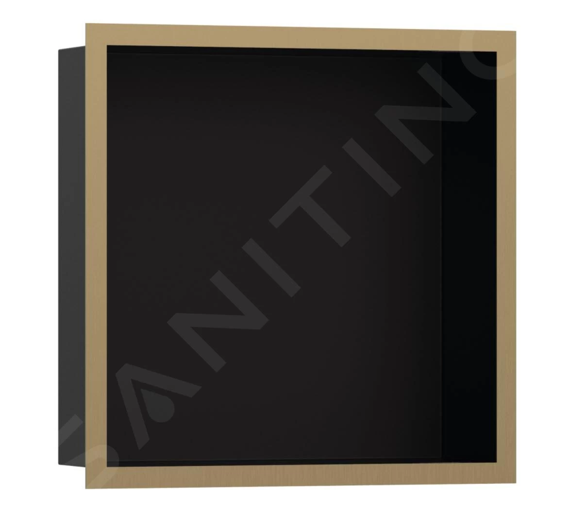 Hansgrohe XtraStoris Individual - Inbouwnis Met Designlijst, 300x300x100 Mm, Mat Zwart/geborsteld Brons 56098140