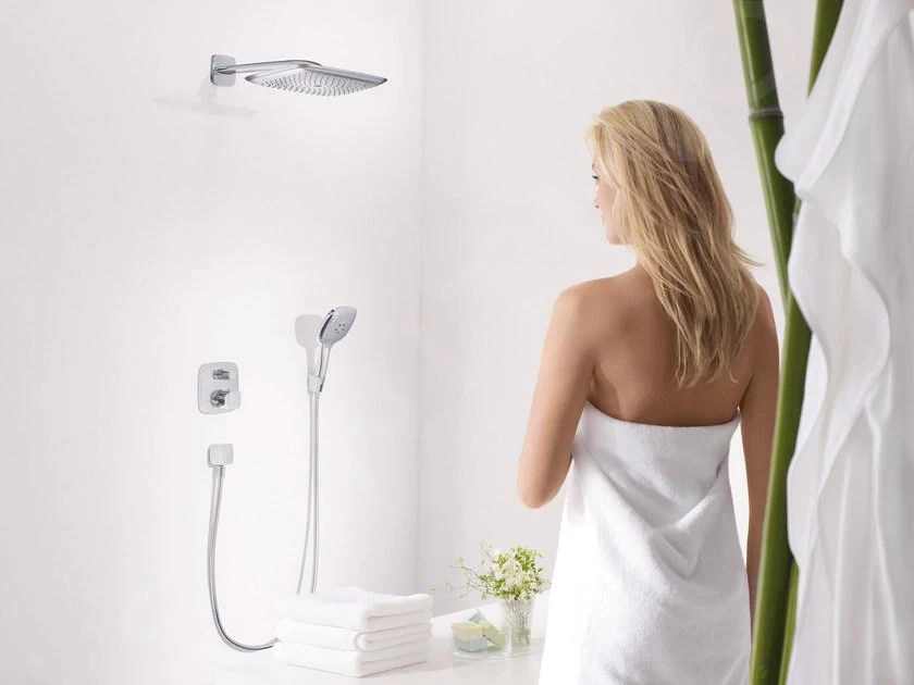 Hansgrohe PuraVida - Afdekset Voor Thermostaat Met Stop- En Omstelkraan, Wit/chroom 15771400 - Afbeelding 3