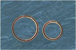 Geberit Sigma21 - Bedieningsplaat, Dual Flush Spoeling, Mustang Leisteen/rood Goud 115.650.JM.1