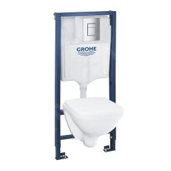 Grohe Solido - Voorwand Montageset, Toilet En Softclose Zitting, Even Bedieningsplaat, Chroom 39467000