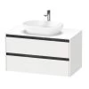 Duravit Ketho.2 - Wastafelonderkast Met Uitsparing 568x1000x550 Mm, 2 Laden, Mat Wit K24896018180000