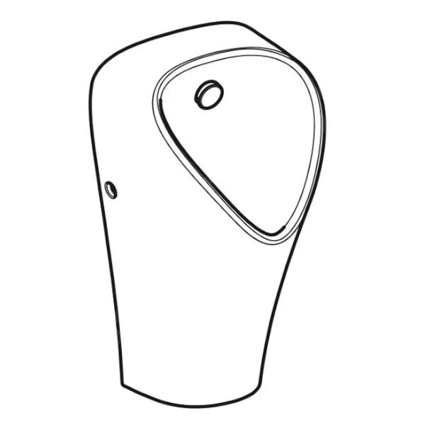 Geberit Urinoirs - Urinoir Narva, Achterinlaat, KeraTect, Wit 501.655.00.8 - Afbeelding 3