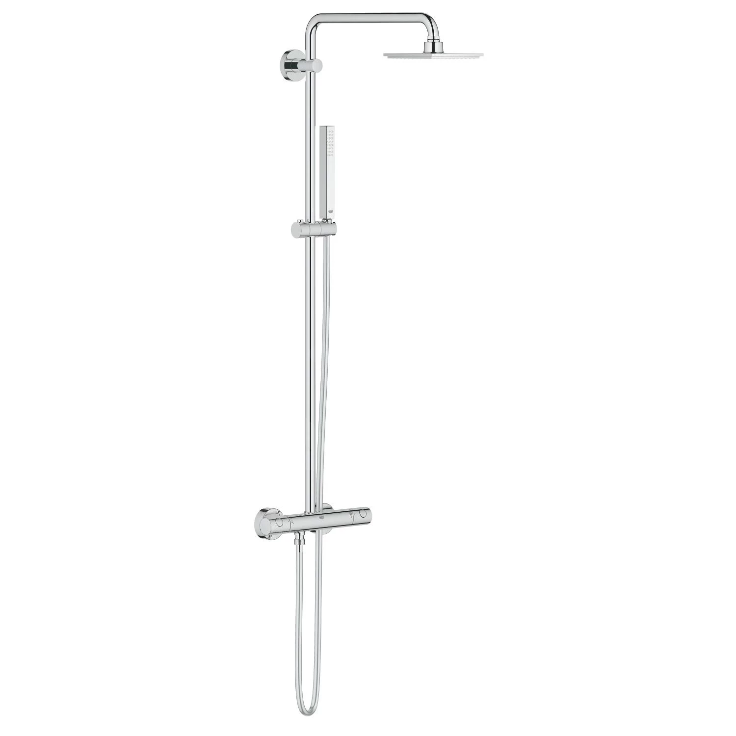 Grohe Euphoria Cube - Douchesysteem Met Thermostaatkraan, 152x152 Mm, 1jet, Chroom 27932000