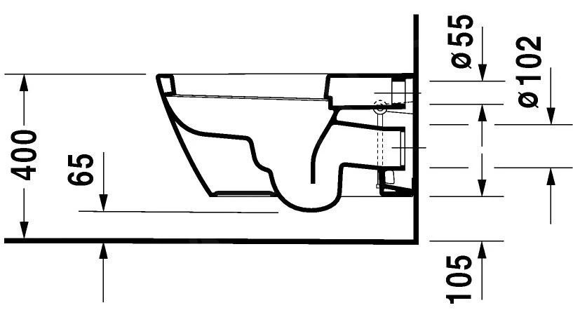 Duravit Starck 2 - Hangend Toilet, Wit 2533090000 - Afbeelding 3