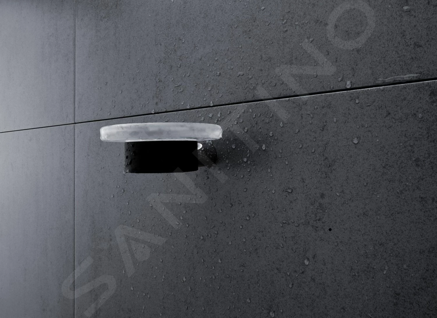 Nimco Nava - Zeephouder, Mat Zwart/mat Glas NA 28059W - Afbeelding 3