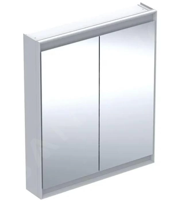Geberit ONE - Spiegelkast Met LED-verlichting, 750x900x150 Mm, 2 Deuren, Aluminium 505.812.00.1