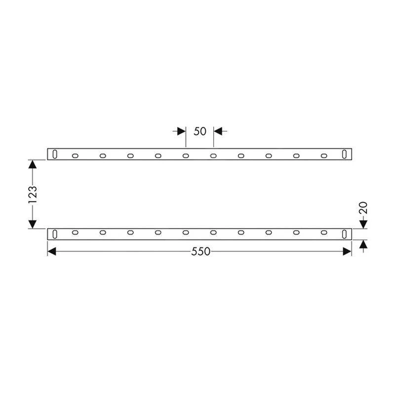 Hansgrohe Toebehoren - Draagrails Voor IBox Universeel 96615000 - Afbeelding 2