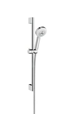 Hansgrohe Crometta 100 - Multi Glijstangset, 3jet, 0,65 M, Wit/chroom 26650400