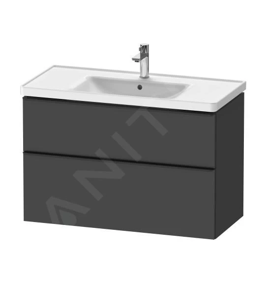 Duravit D-Neo - Wastafelonderkast 984x625x452 Mm, 2 Laden, Grafiet Mat DE435604949