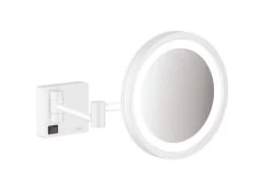 Hansgrohe AddStoris - Make-up Spiegel Wandmontage Met LED-verlichting, Mat Wit 41790700