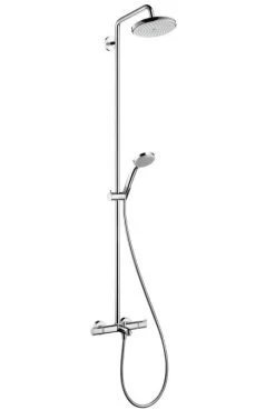 Hansgrohe Croma 220 - Doucheset Showerpipe Met Thermostaat, 220 Mm, 1 Jet, Chroom 27223000