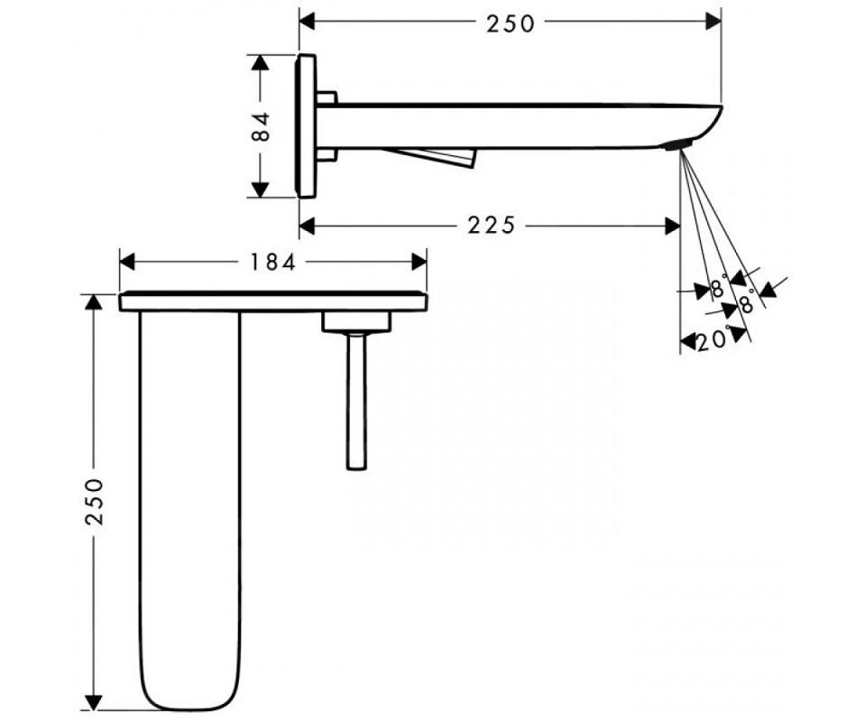 Hansgrohe PuraVida - Afbouwdeel Voor Inbouw Wastafelkraan, Wit/chroom 15085000 - Afbeelding 2