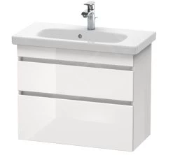 Duravit DuraStyle - Wastafelonderkast Compact, 610x730x368 Mm, 2 Laden, Glanzend Wit DS649902222