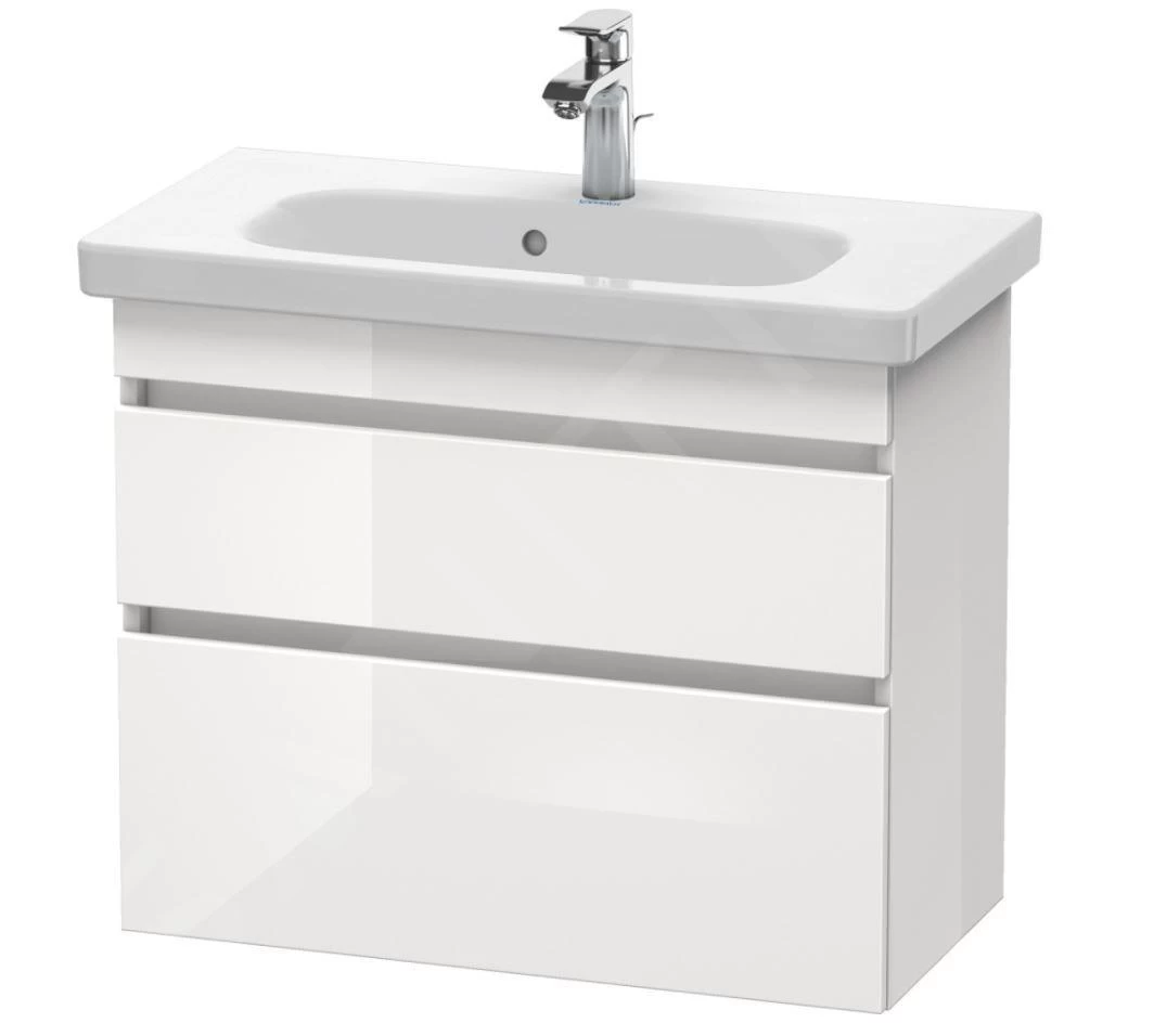 Duravit DuraStyle - Wastafelonderkast Compact, 610x730x368 Mm, 2 Laden, Glanzend Wit DS649902222
