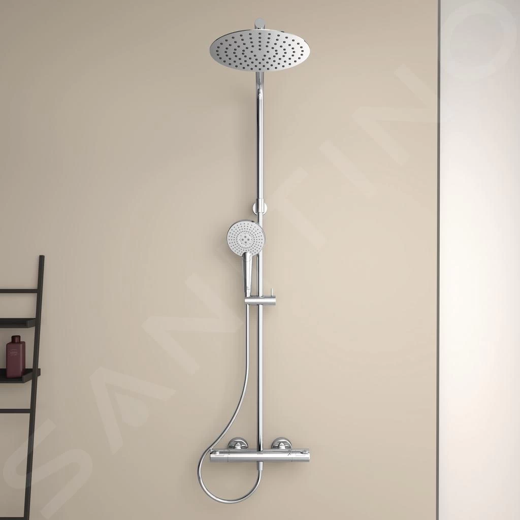 Ideal Standard CeraTherm - Doucheset Met Thermostaat, Diameter 250 Mm, 3jets, Chroom A7704AA - Afbeelding 8