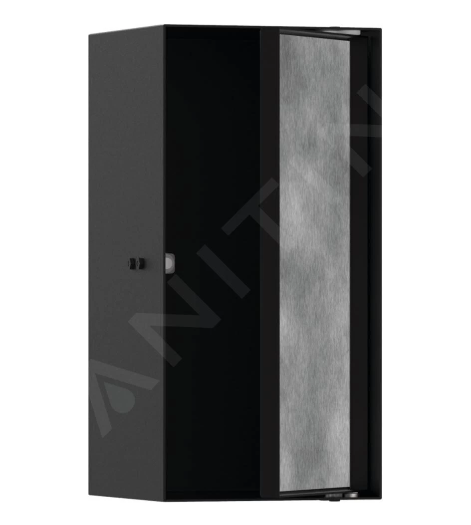 Hansgrohe XtraStoris Rock - Inbouwnis, Met Deur, 300x150x140 Mm, Mat Zwart 56088670
